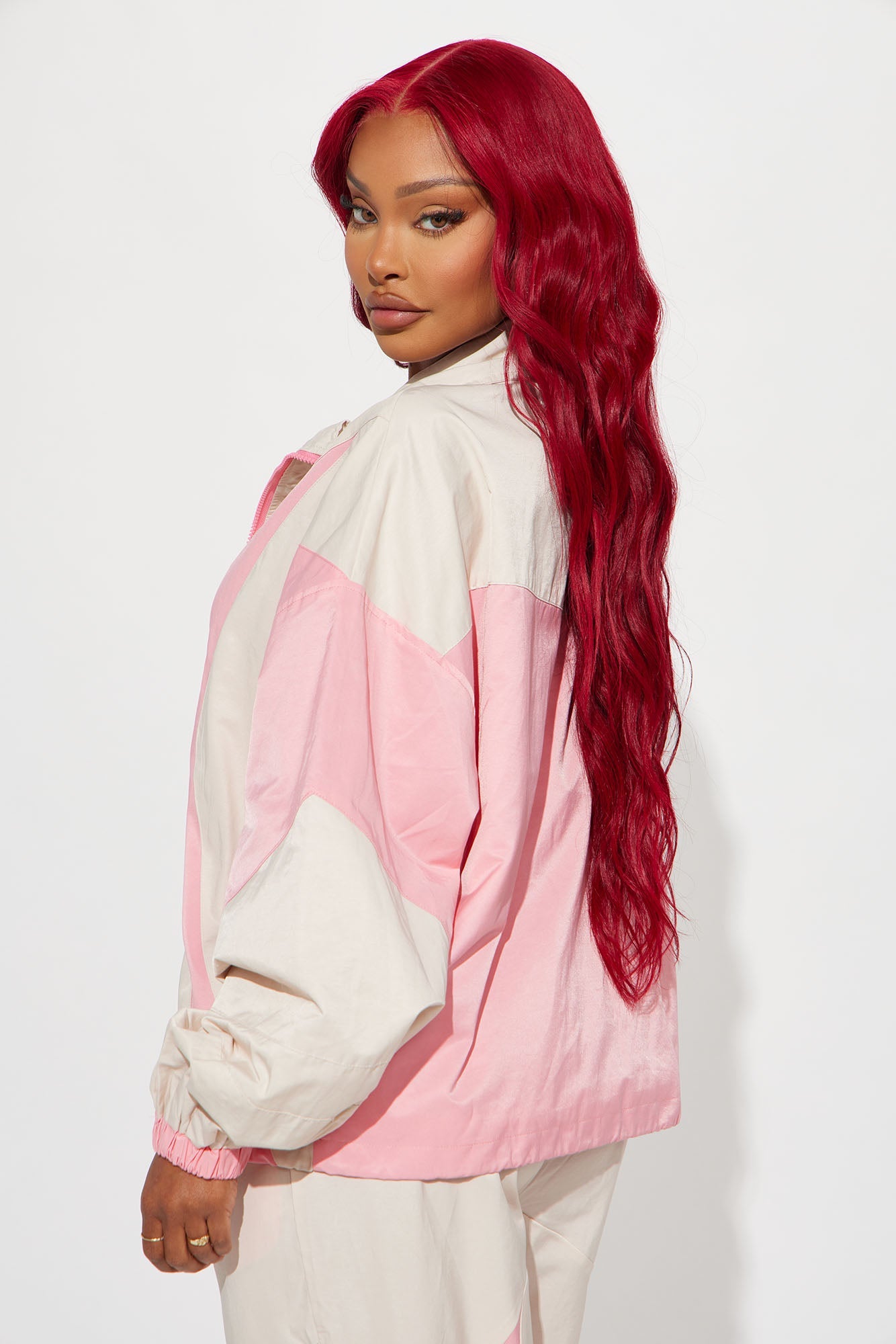 Sydney Windbreaker Jacket - Pink/combo