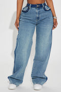Play Your Games Stretch Baggy Jean - Light Wash