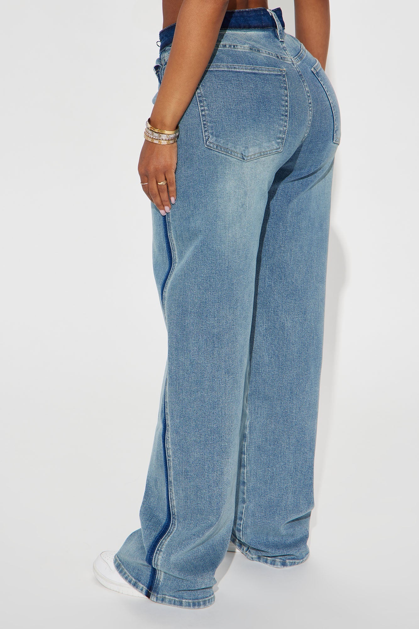 Play Your Games Stretch Baggy Jean - Light Wash