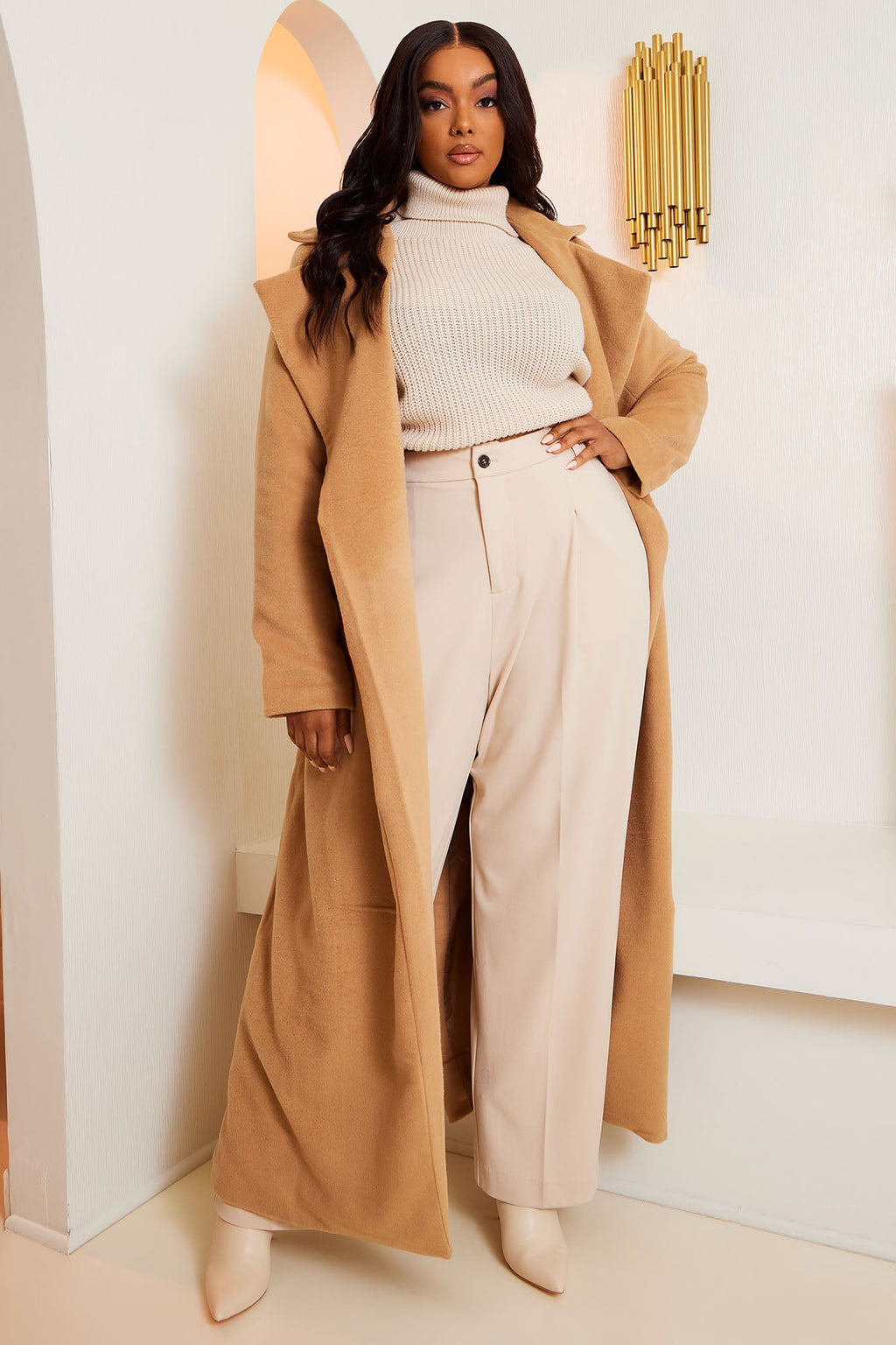 Soho Chic Coat - Camel