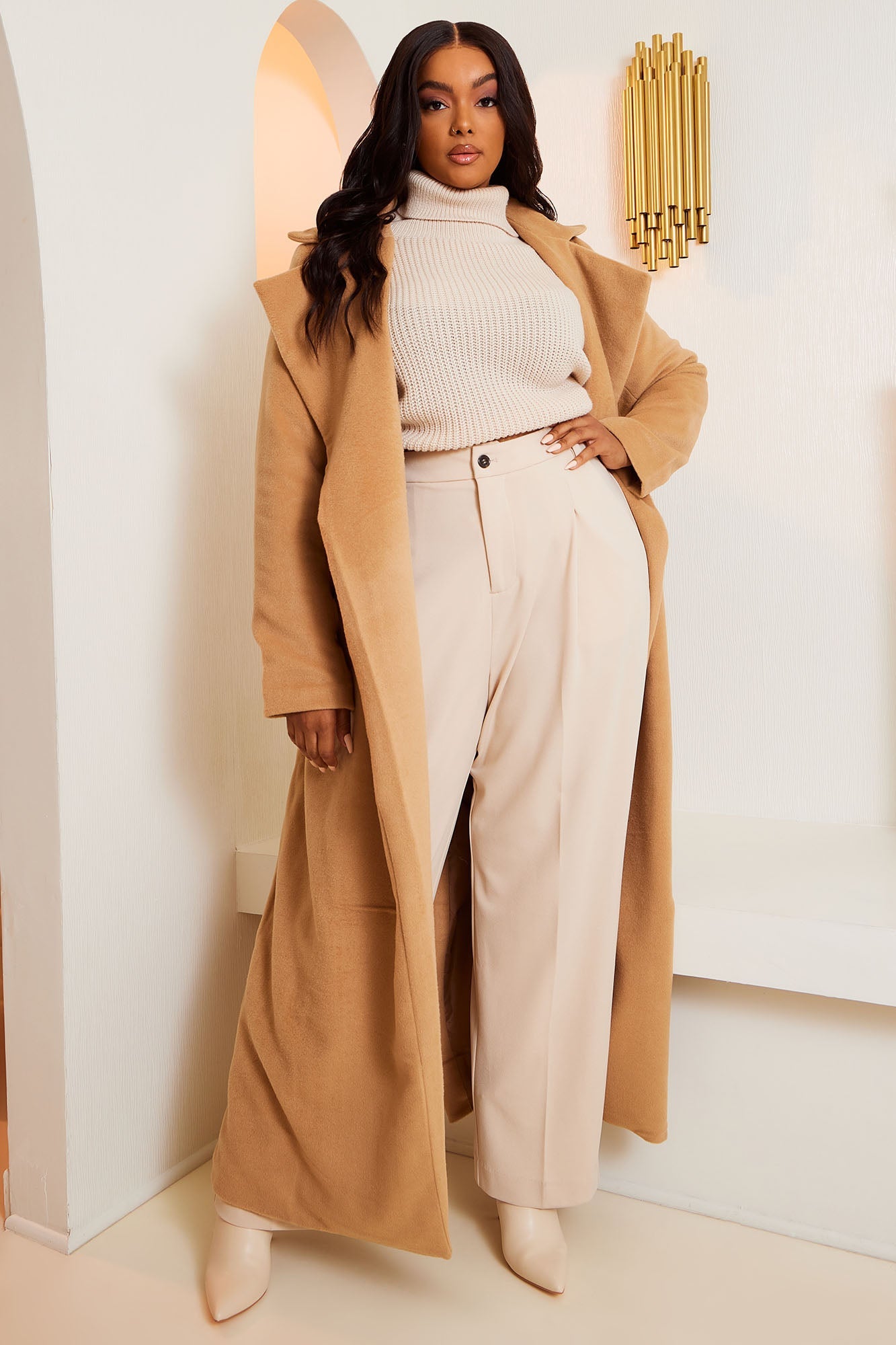 Soho Chic Coat - Camel