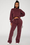 Chill Out Lounge Flare Pant - Burgundy