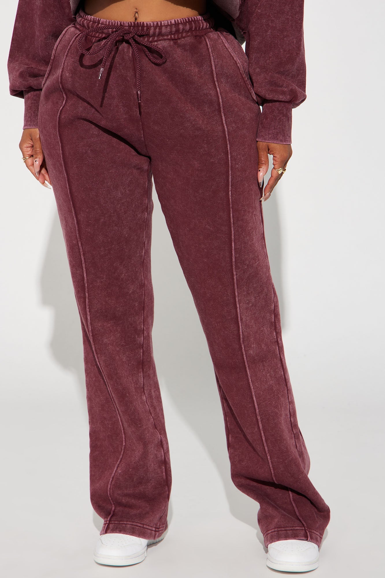 Chill Out Lounge Flare Pant - Burgundy