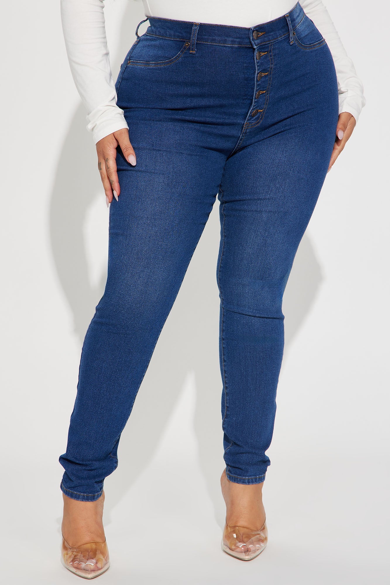 Show It Off Stretch Skinny Jean - Dark Wash