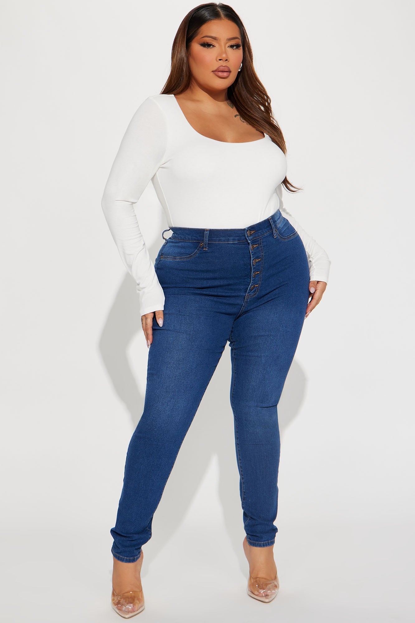 Show It Off Stretch Skinny Jean - Dark Wash