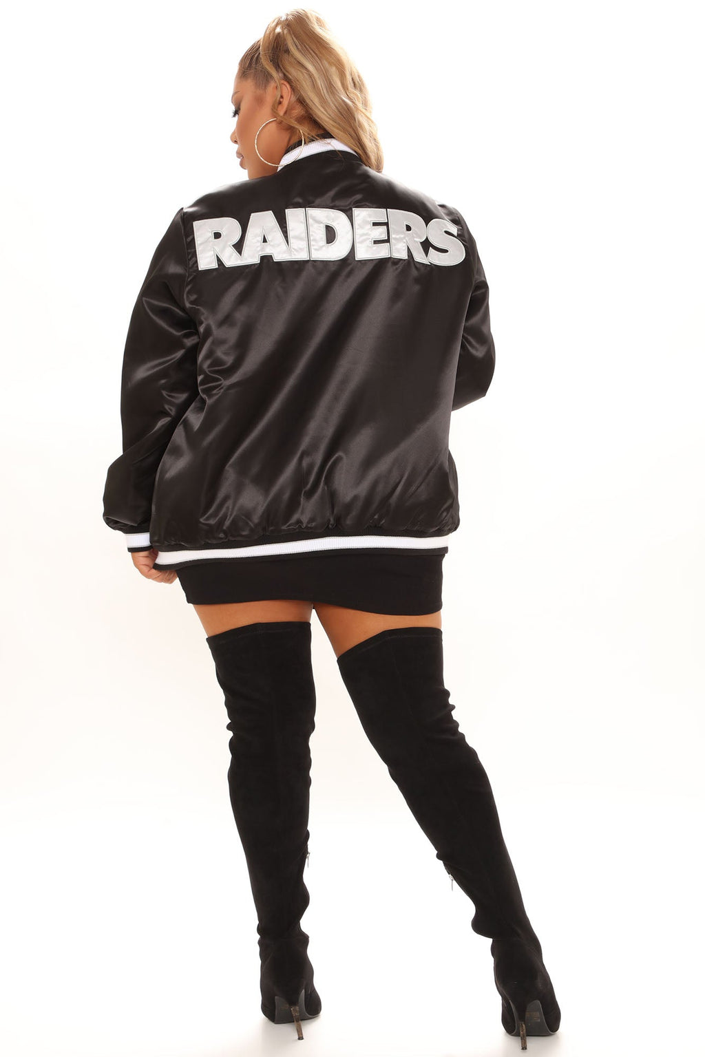Running Back Raiders Varsity Jacket - Black