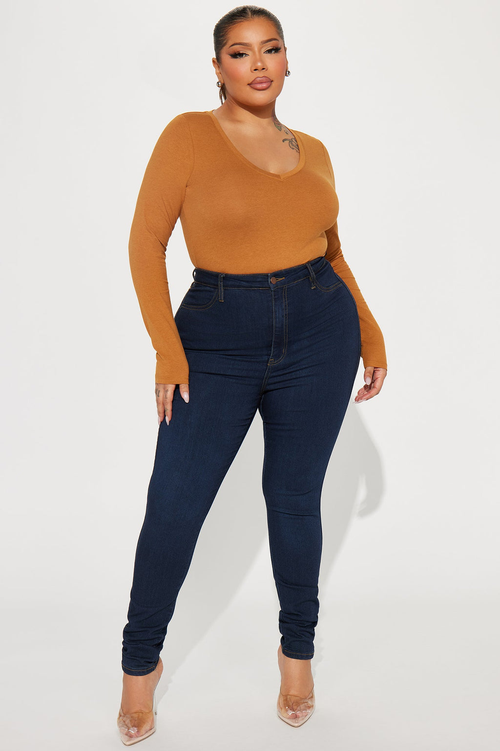 Your Everyday Long Sleeve Tee - Brown