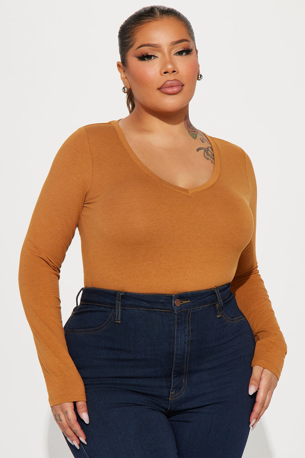 Your Everyday Long Sleeve Tee - Brown