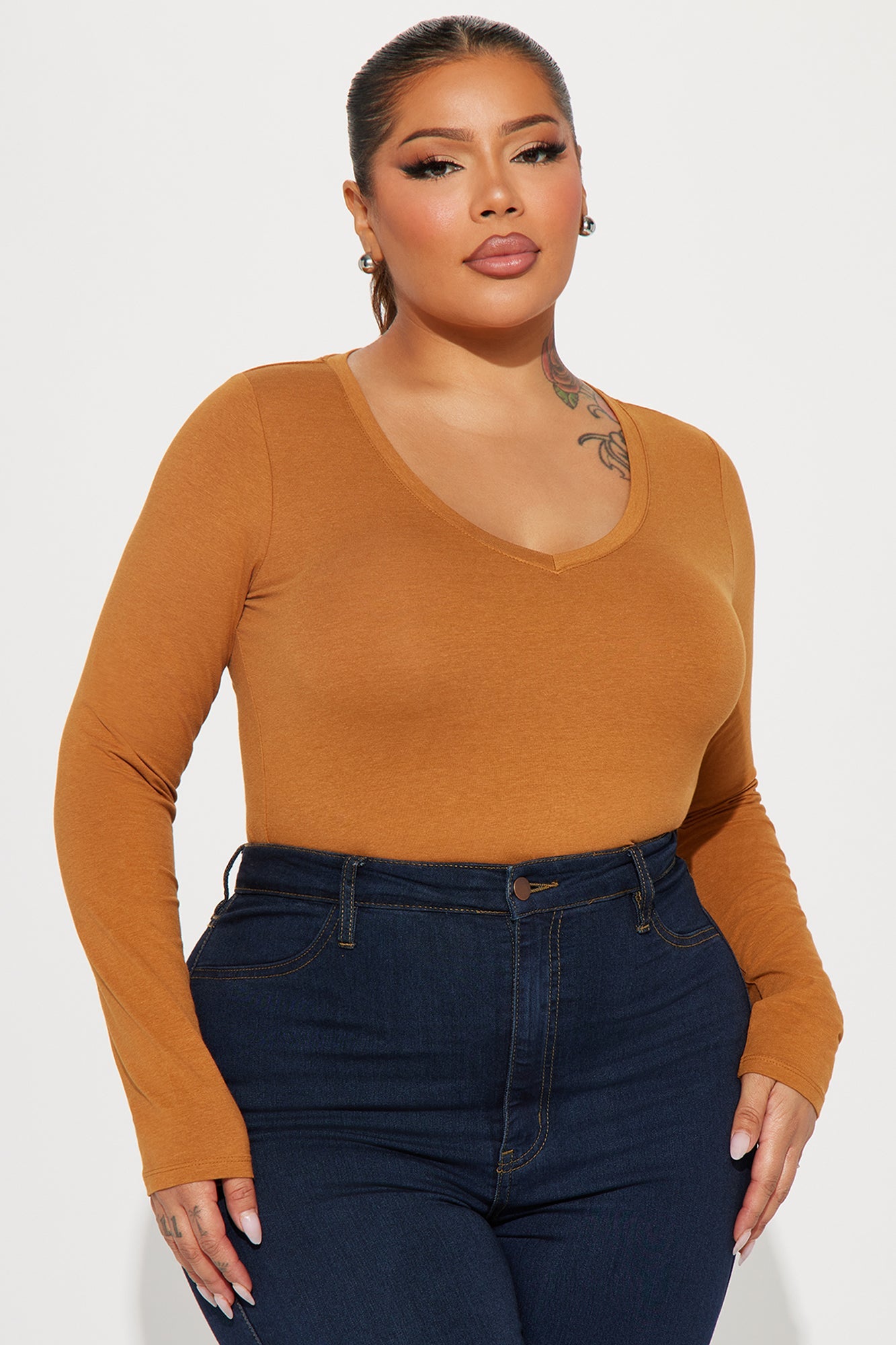 Your Everyday Long Sleeve Tee - Brown