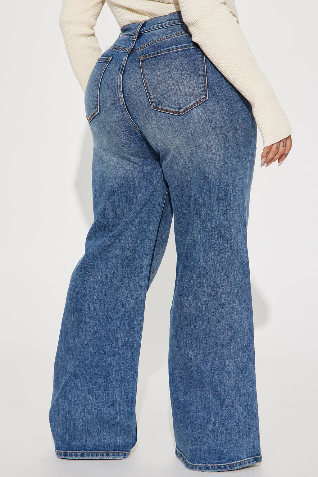 Yours Forever Low Stretch Baggy Jeans - Medium Wash