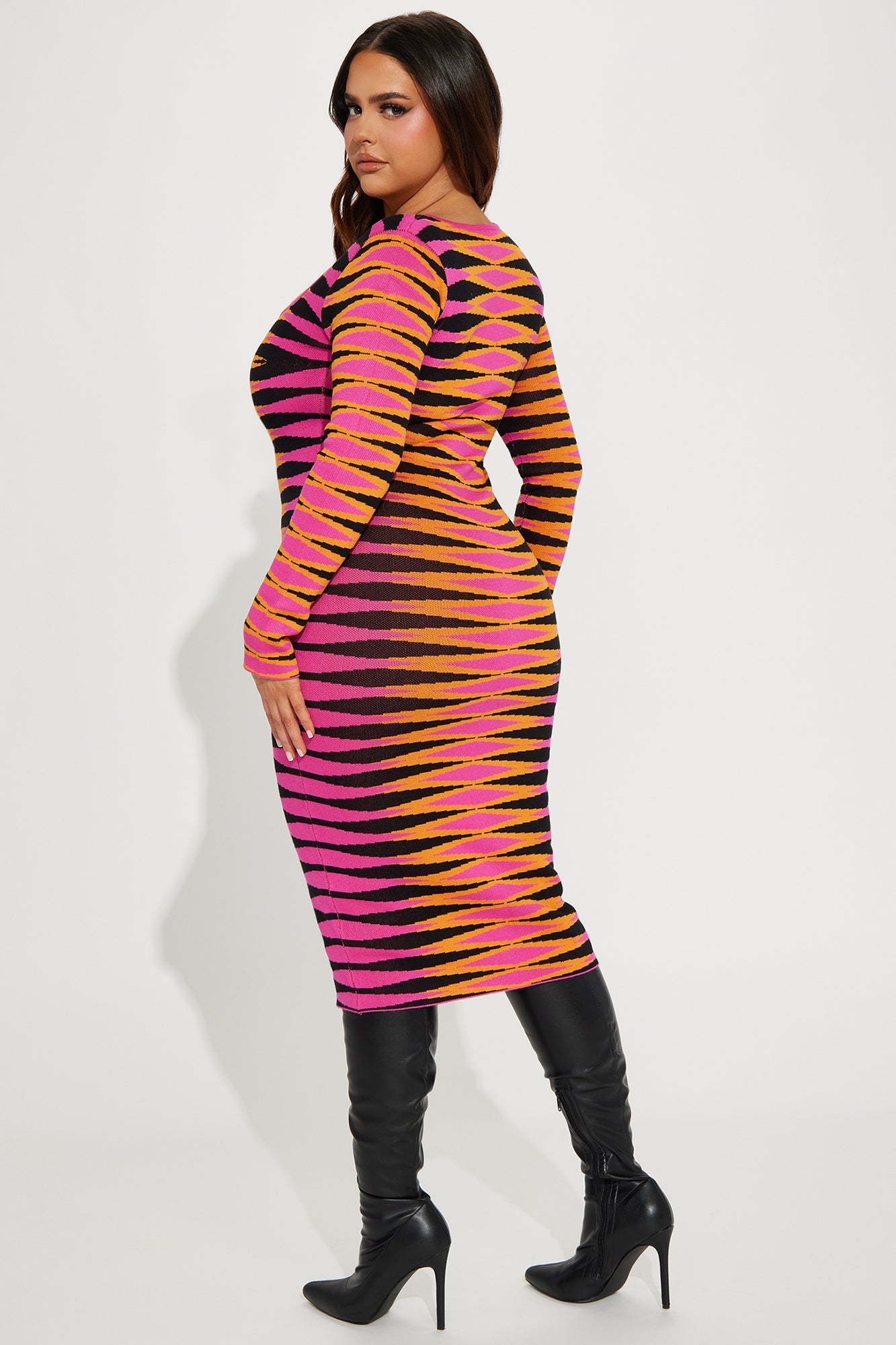 Isabelle Sweater Midi Dress - Pink