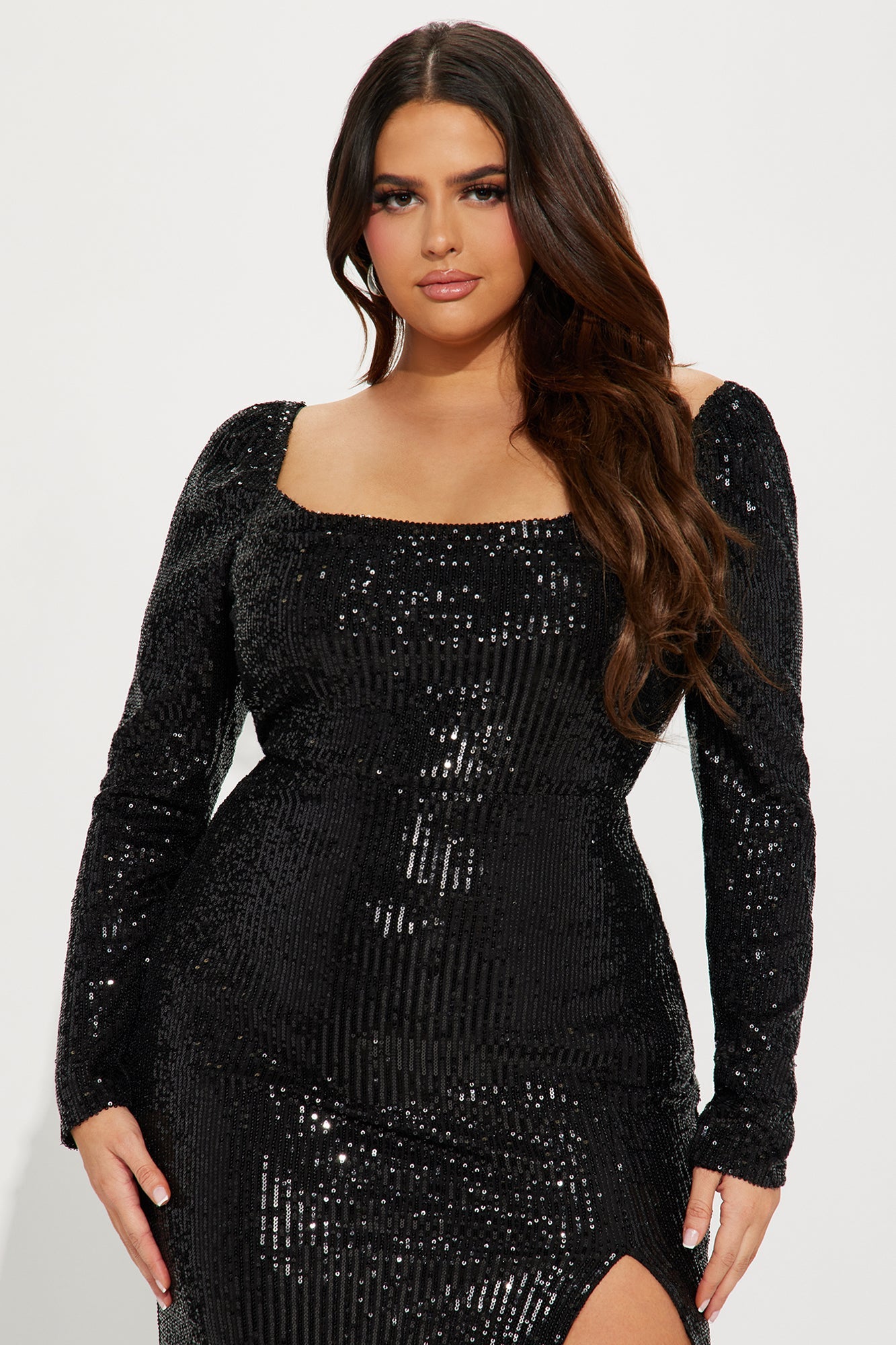 Trisha Sequin Gown - Black