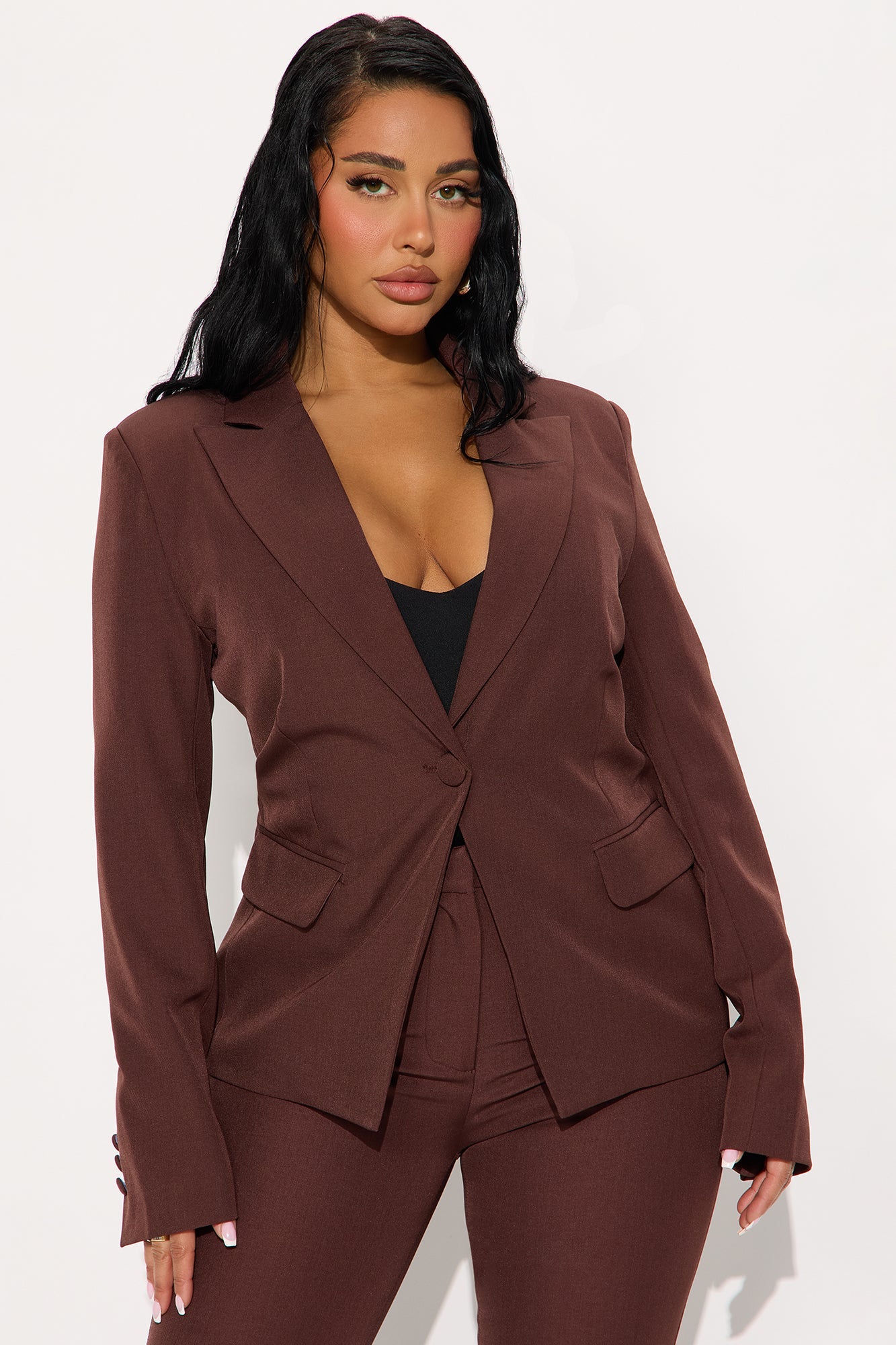 Breaking Even Blazer - Chocolate