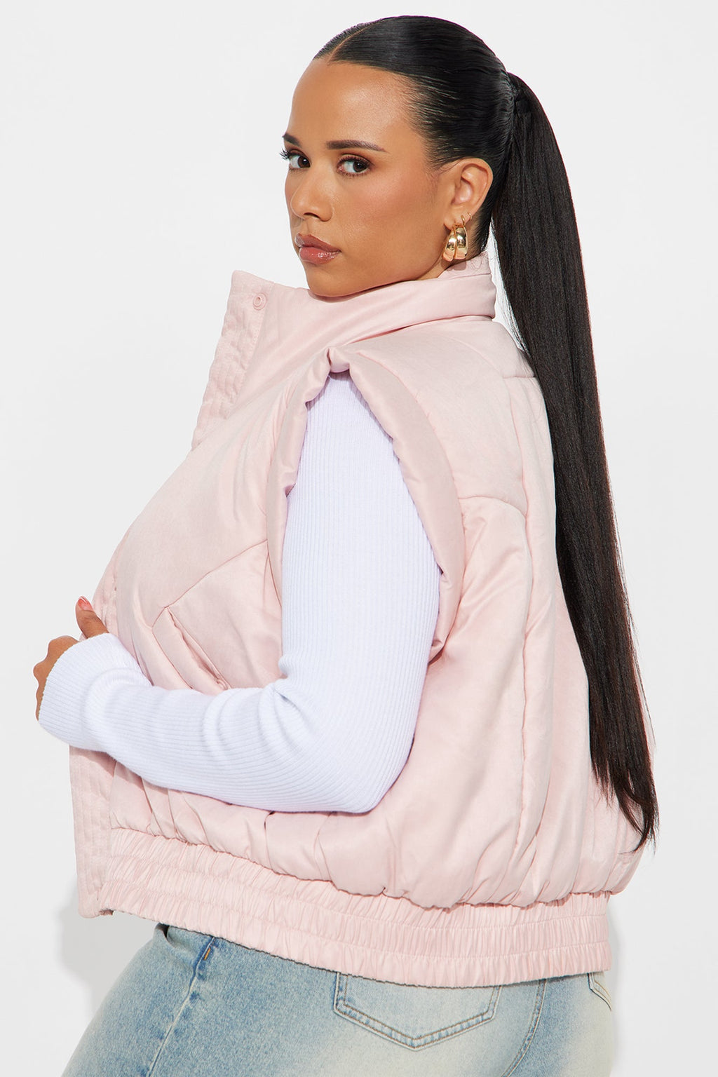 Cabin Cutie Puffer Vest - Light Pink