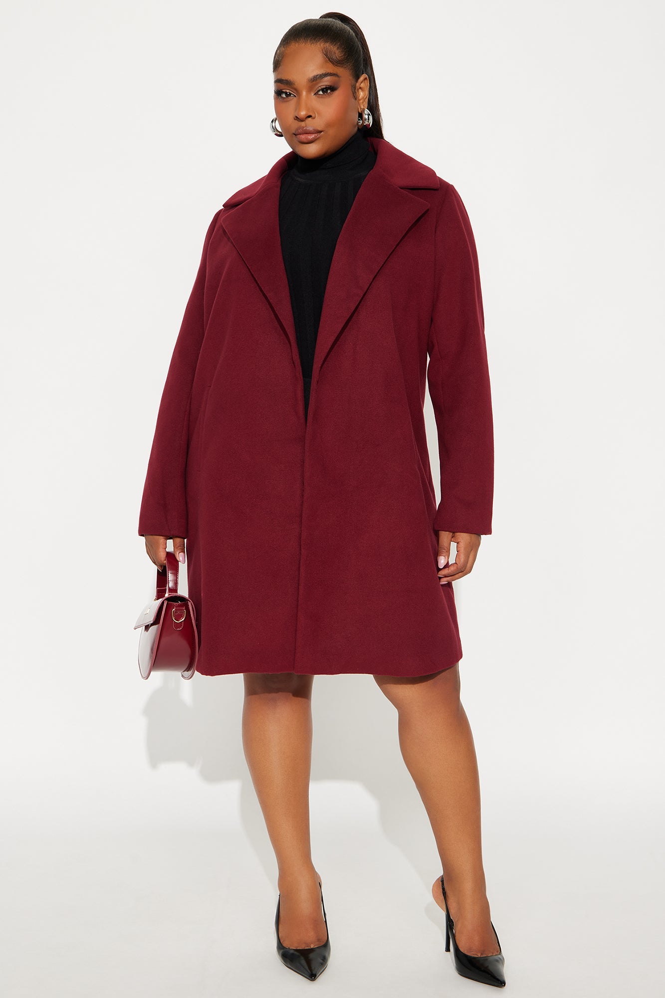 Upper East Side Coat - Burgundy