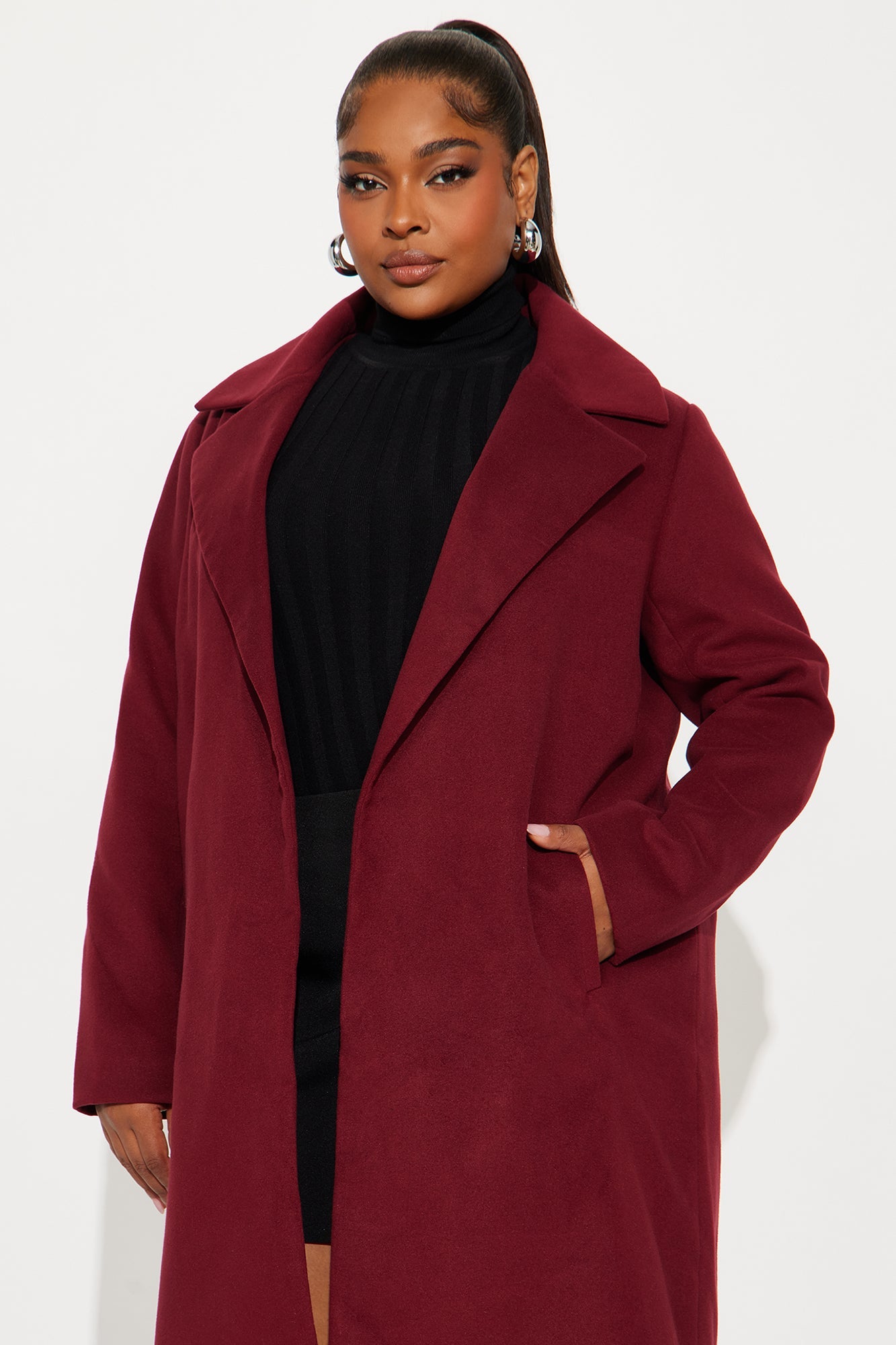 Upper East Side Coat - Burgundy