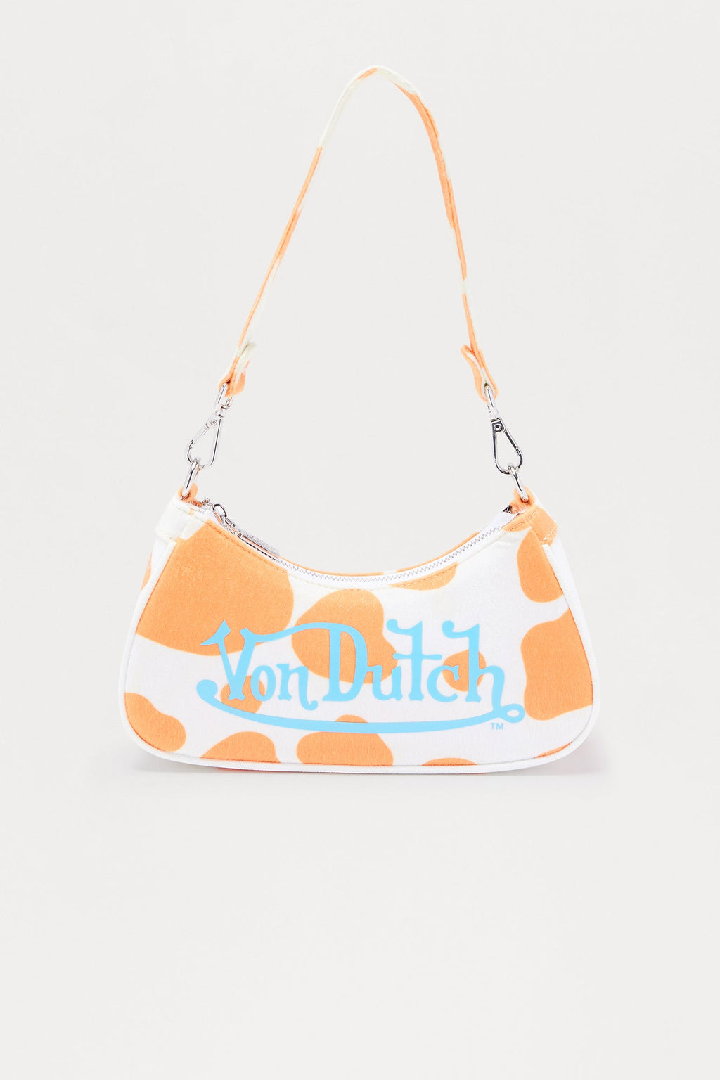 Feeling Moody Faux Leather Von Dutch Shoulder Bag - Orange