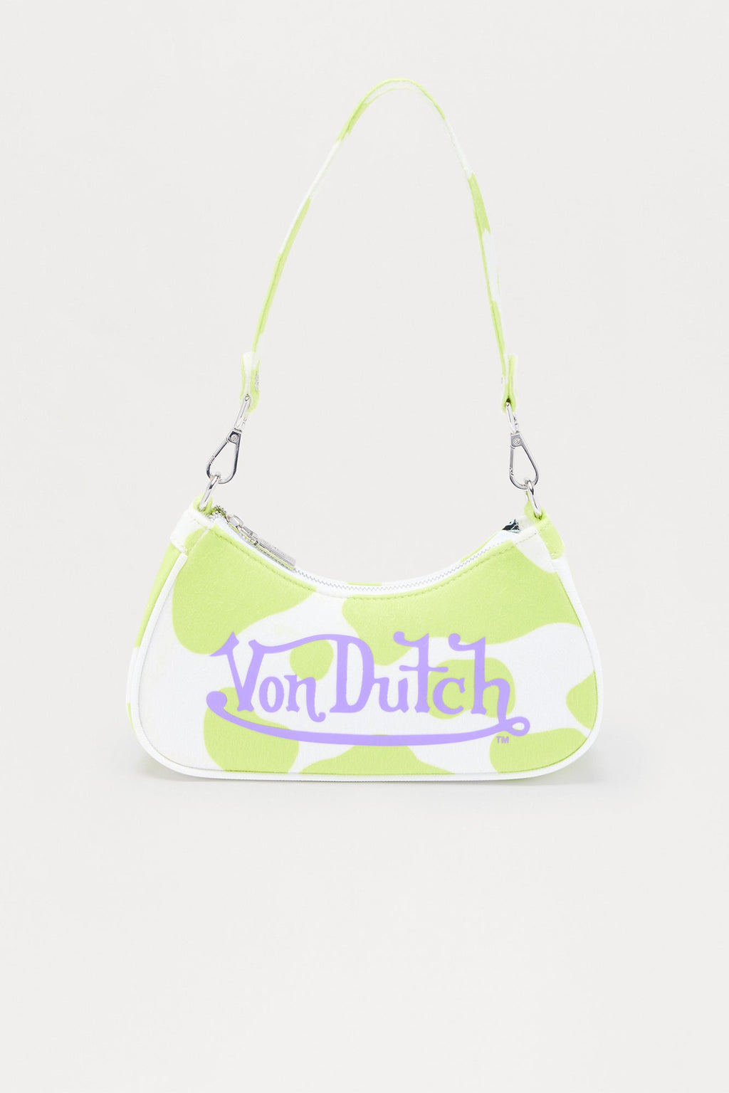 Feeling Moody Faux Leather Von Dutch Shoulder Bag - Lime