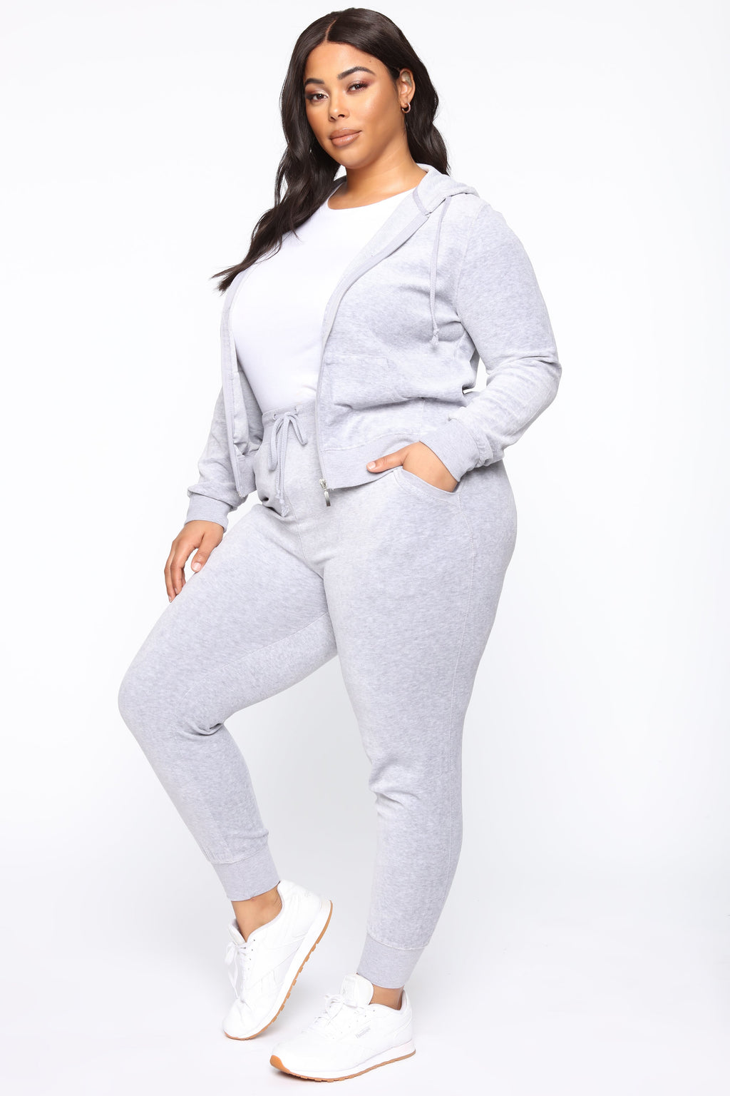 The Original Trendsetter Velour Set - Heather Grey