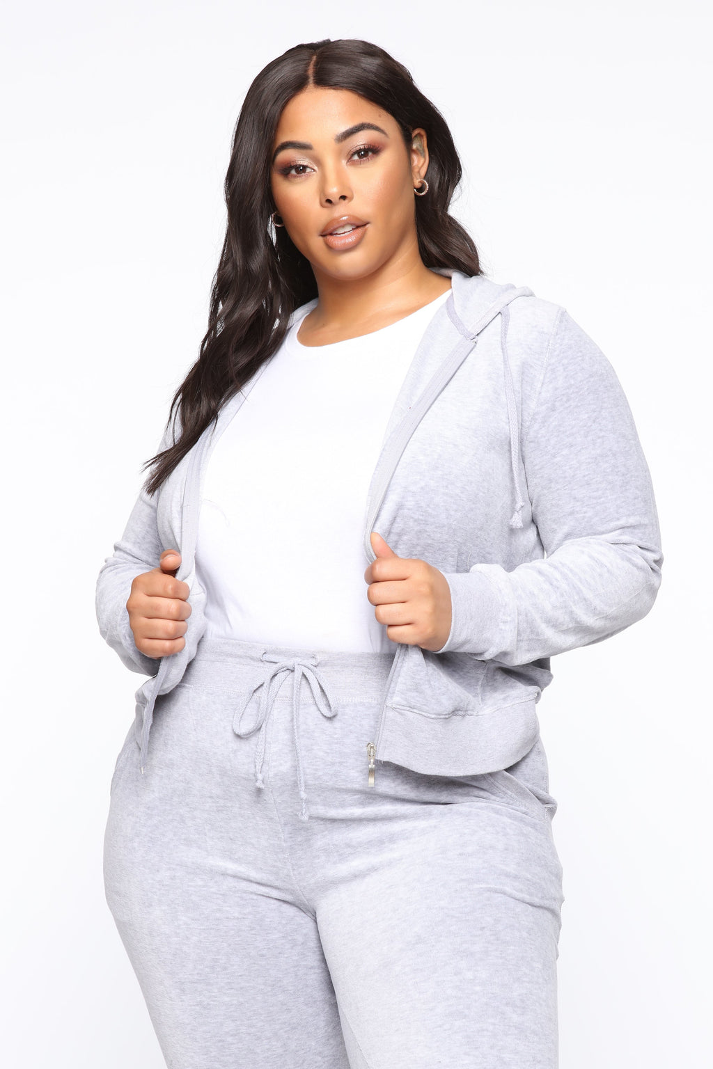 The Original Trendsetter Velour Set - Heather Grey