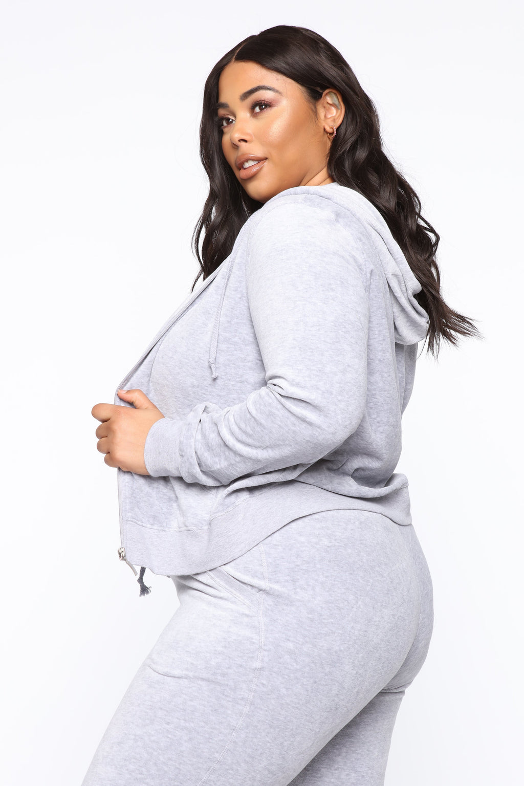 The Original Trendsetter Velour Set - Heather Grey