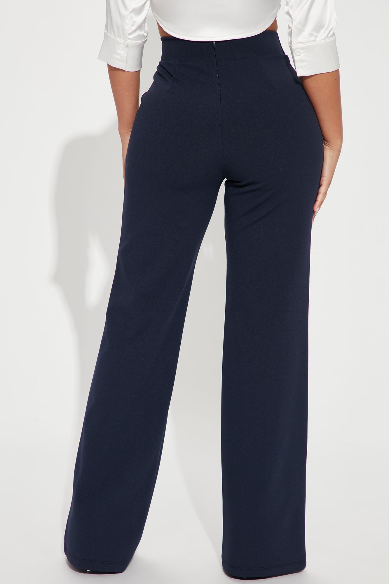 Petite Victoria High Waisted Dress Pants - Navy