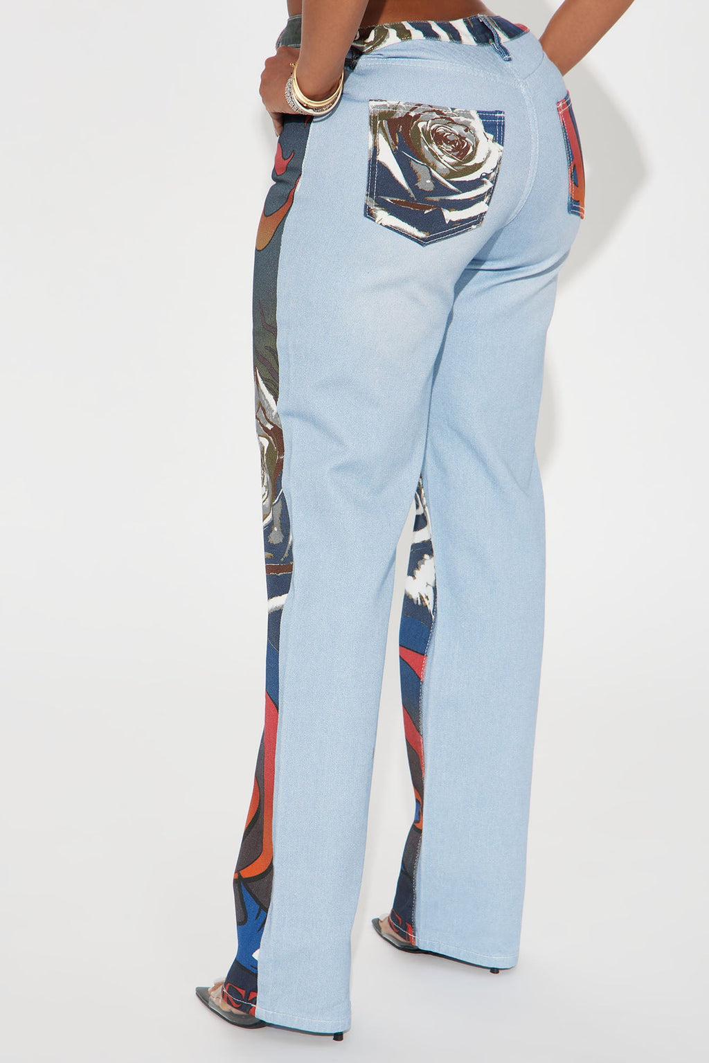 Louder Than Words Wide Leg Jeans - Multi Color