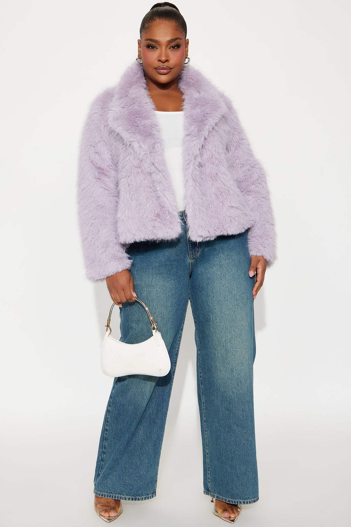 Kennedy Faux Fur Coat - Lilac