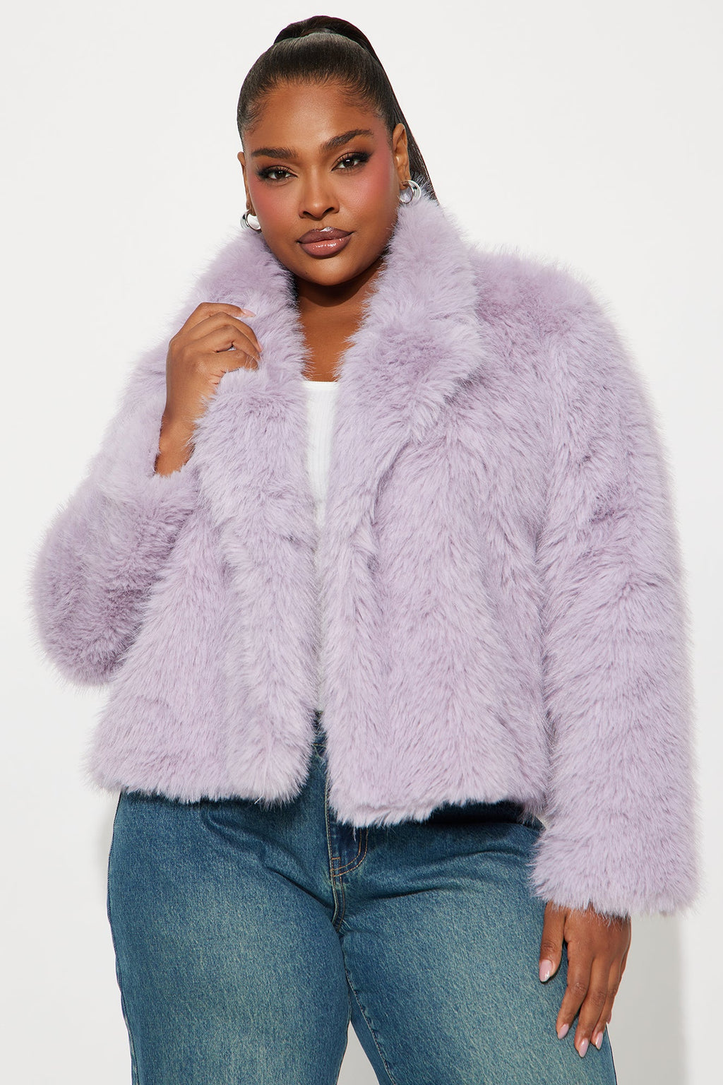 Kennedy Faux Fur Coat - Lilac