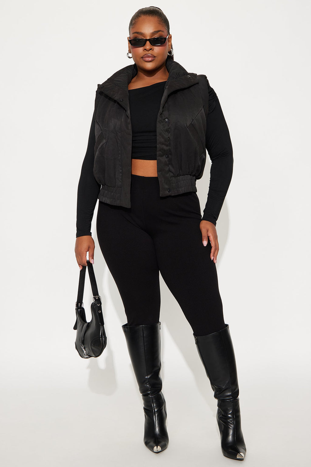 Cabin Cutie Puffer Vest - Black