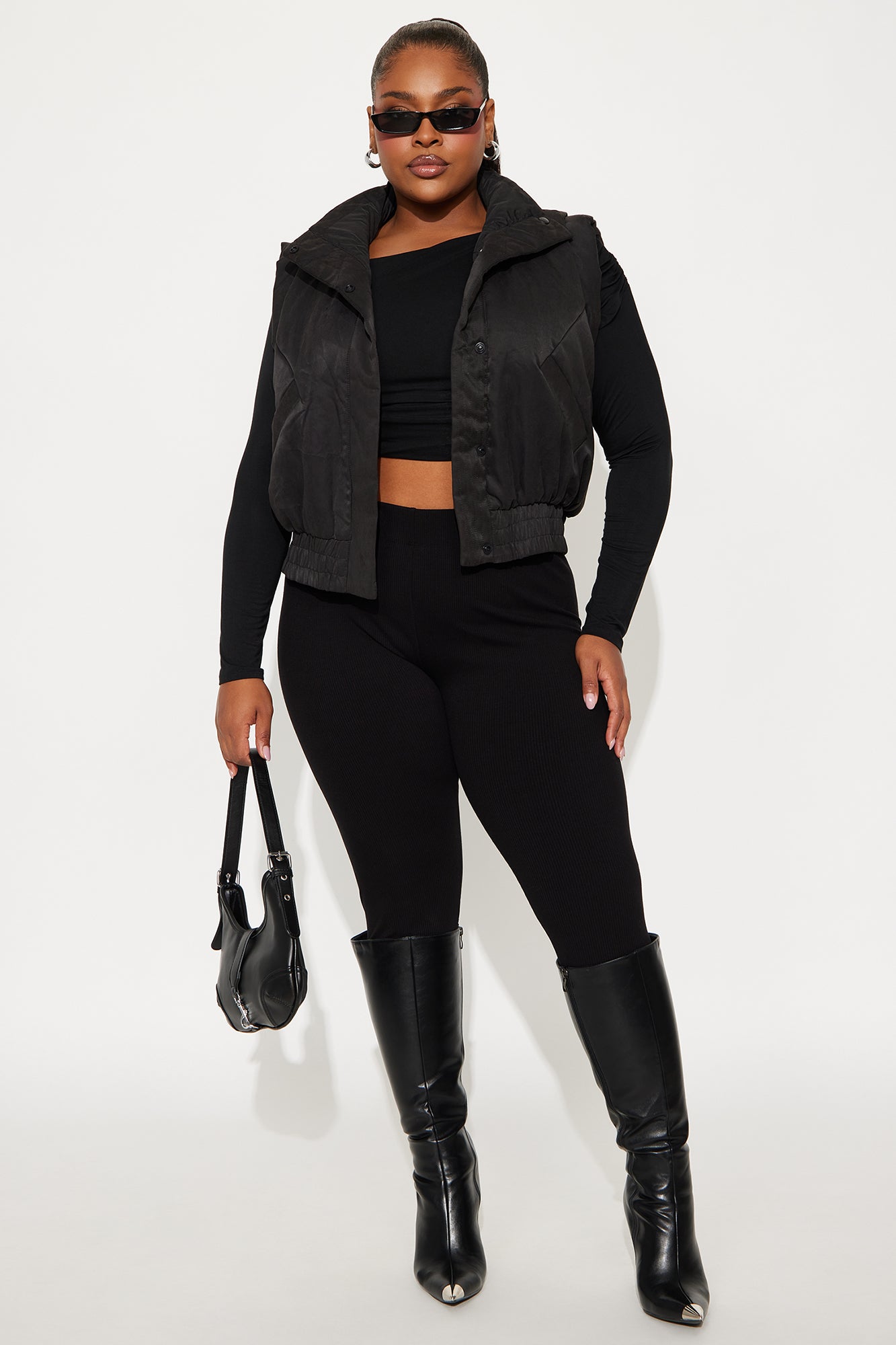 Cabin Cutie Puffer Vest - Black