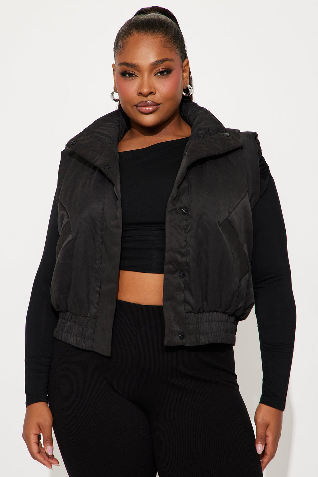 Cabin Cutie Puffer Vest - Black
