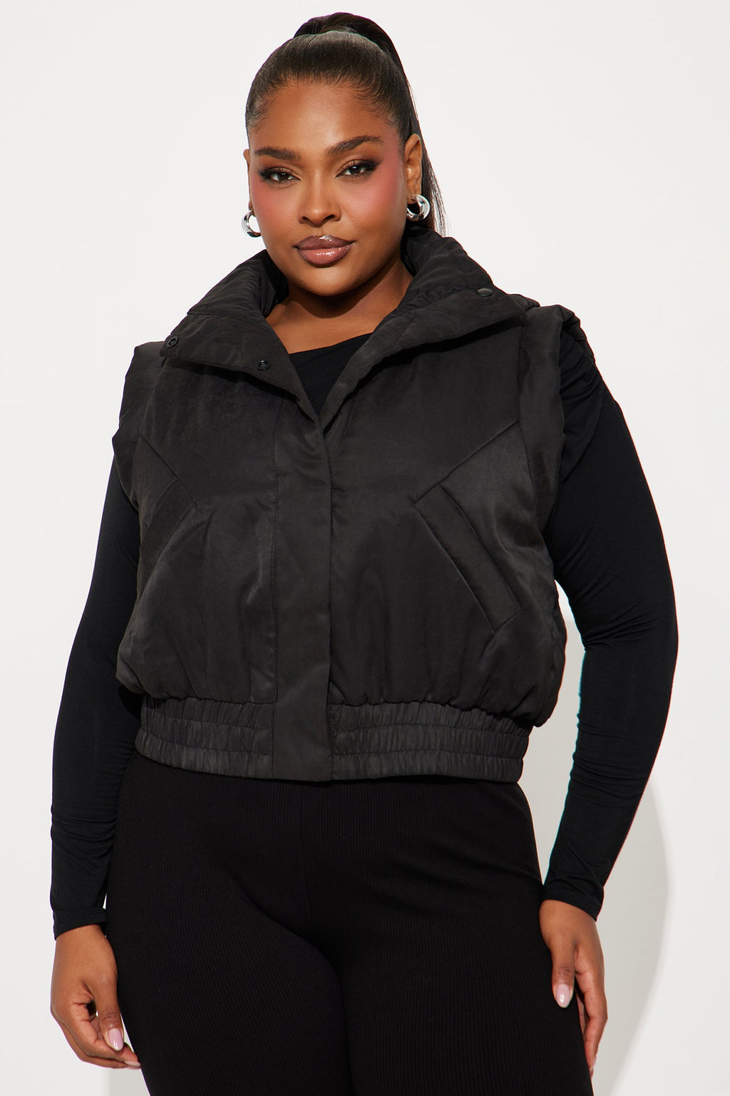 Cabin Cutie Puffer Vest - Black