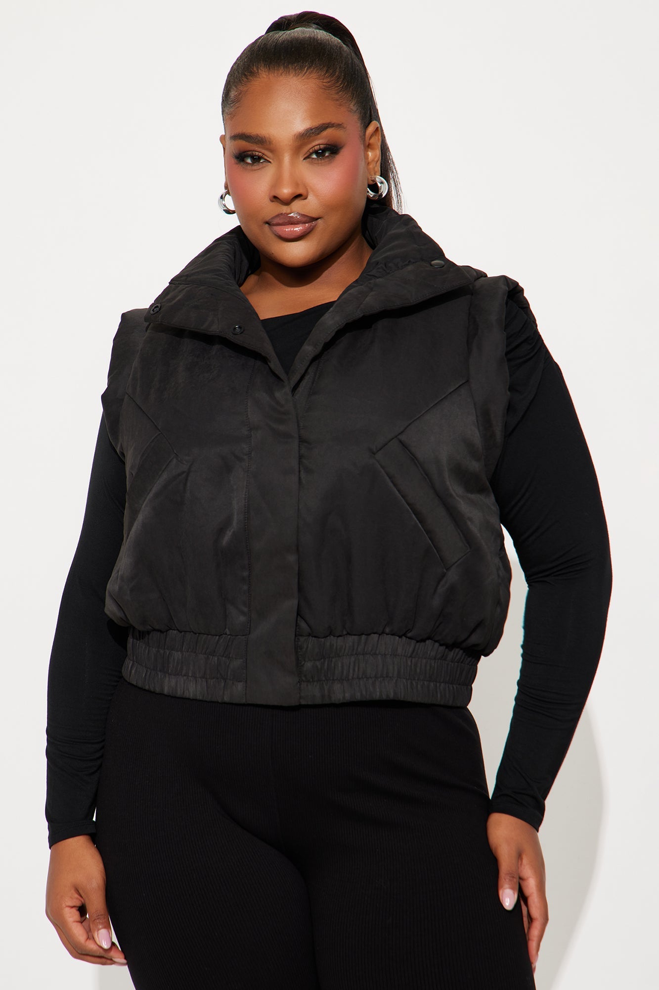 Cabin Cutie Puffer Vest - Black