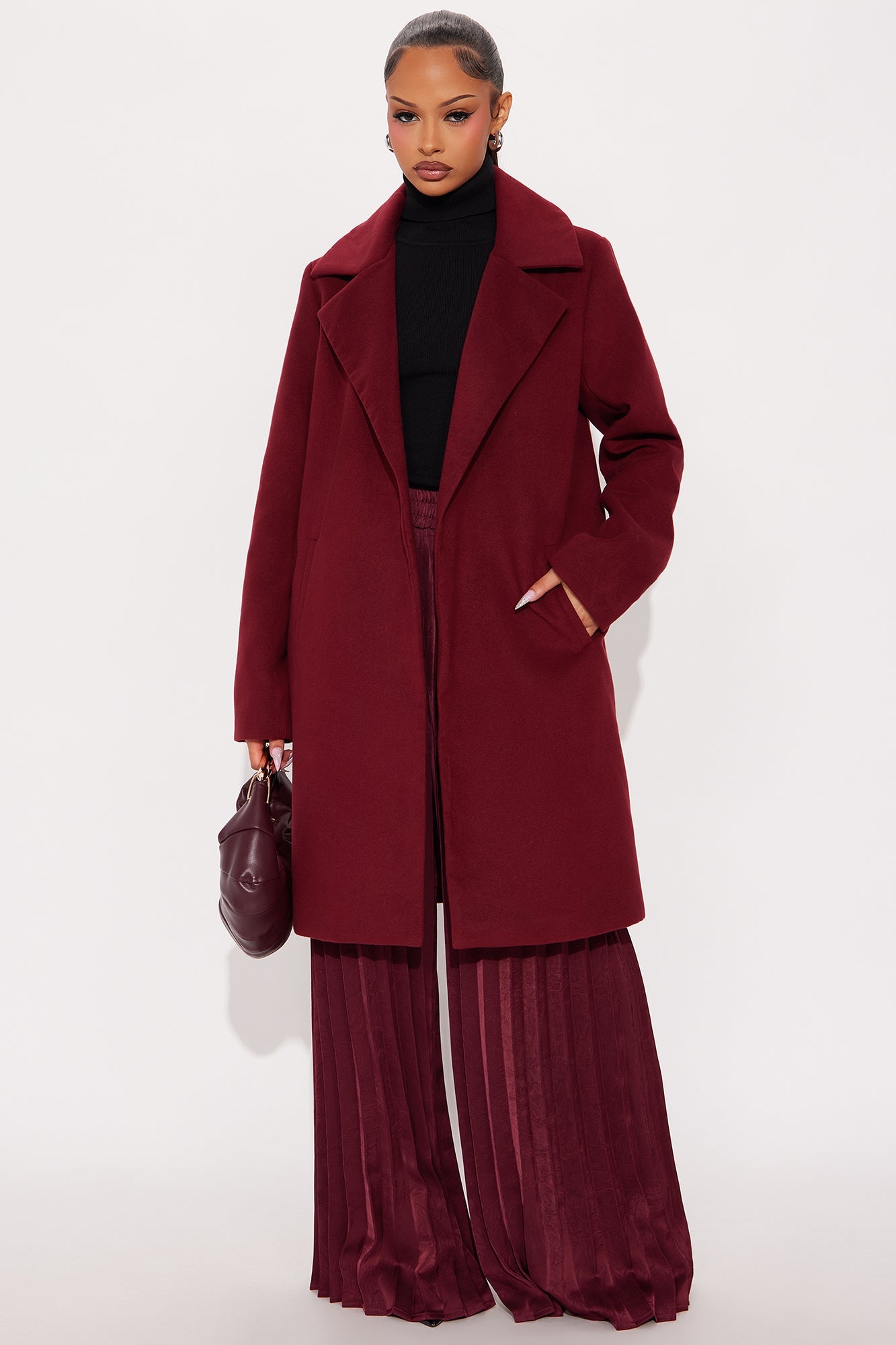 Upper East Side Coat - Burgundy