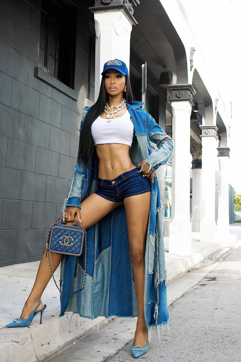 Don't Talk Loud Denim Trench Coat - Vintage Wash