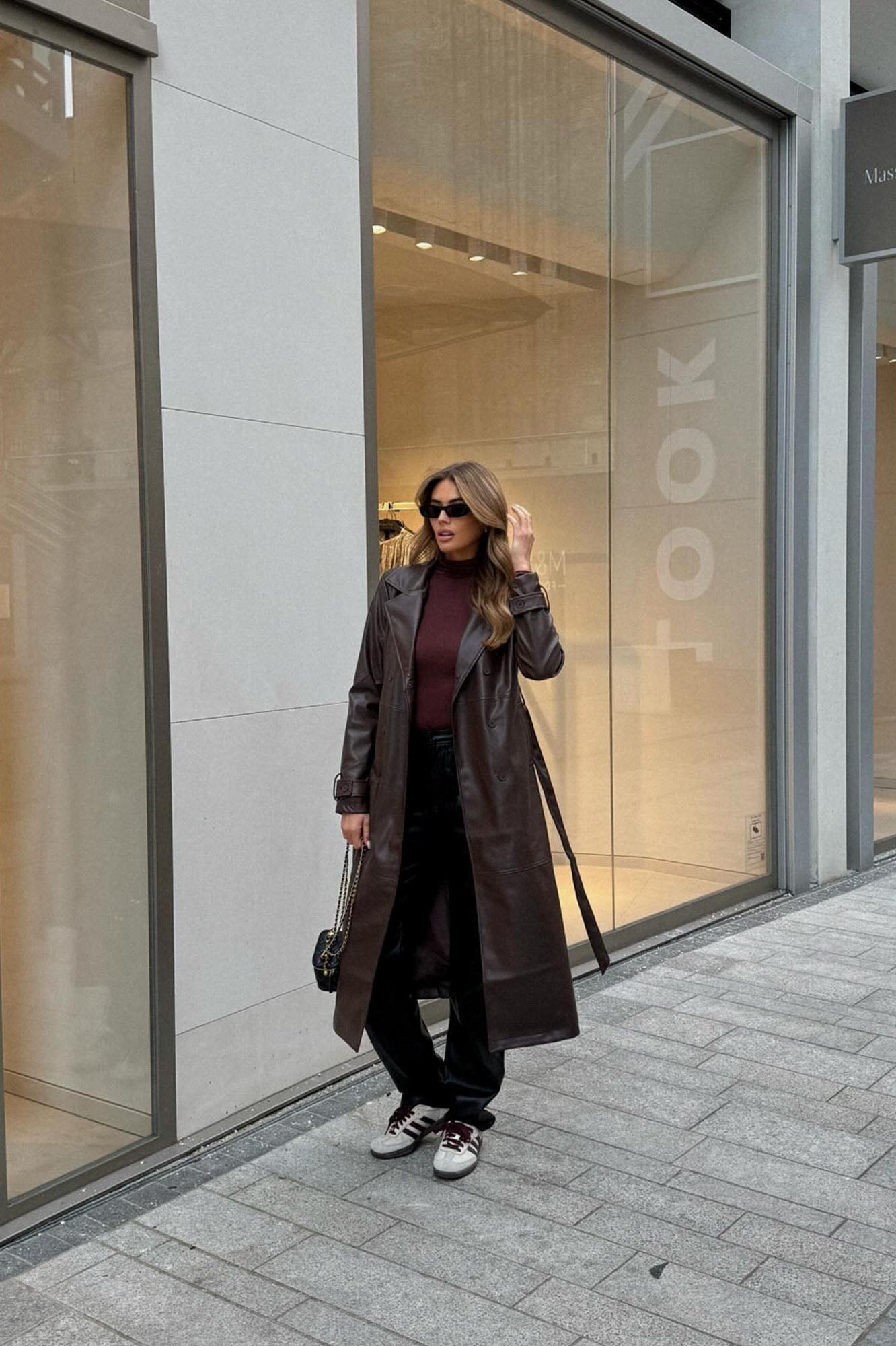 Last Nights Look Trench Coat - Brown