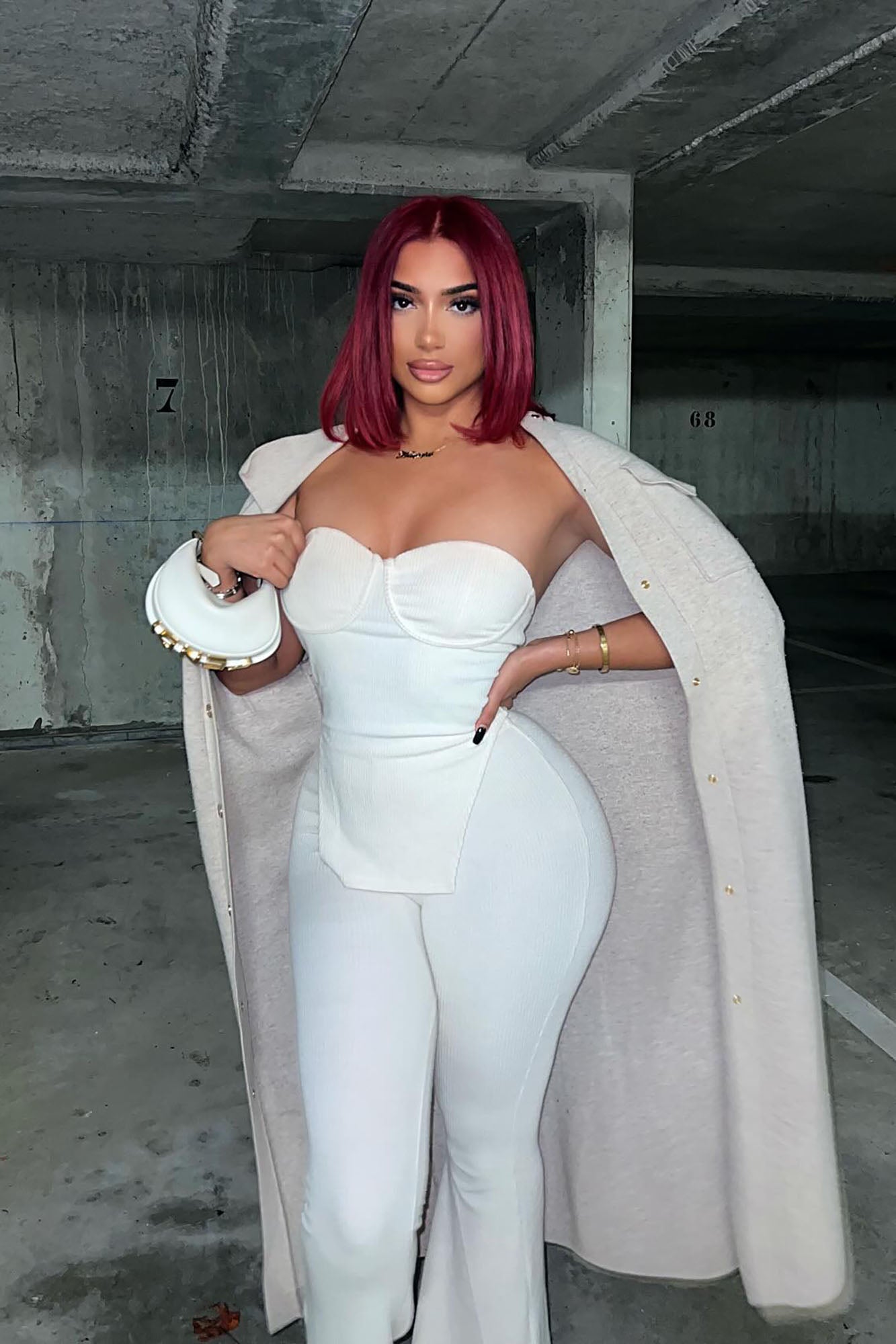 Call My Name Ribbed Pant Set - Off White