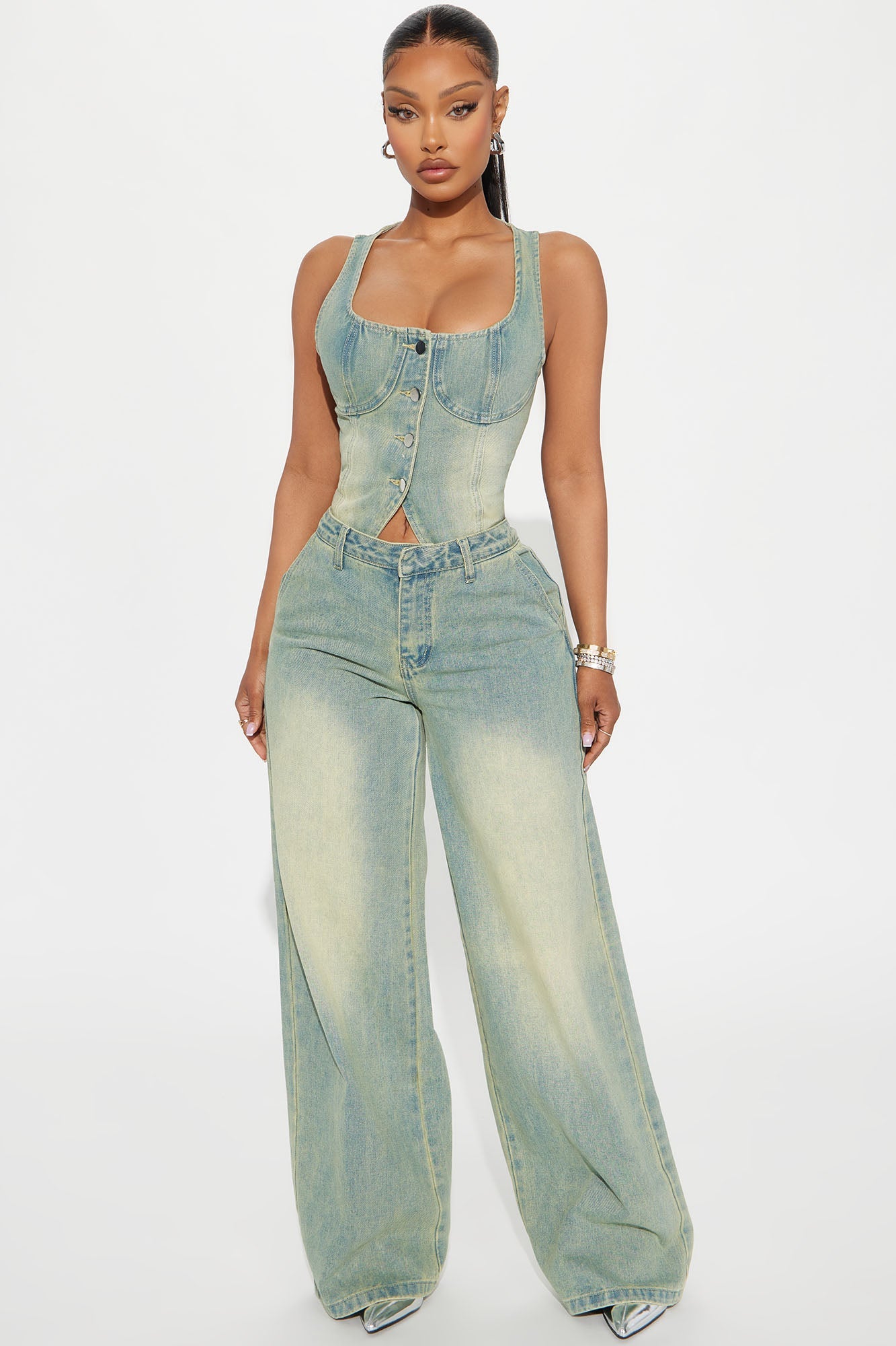 Work Angles Tinted Trouser Jeans - Light Wash