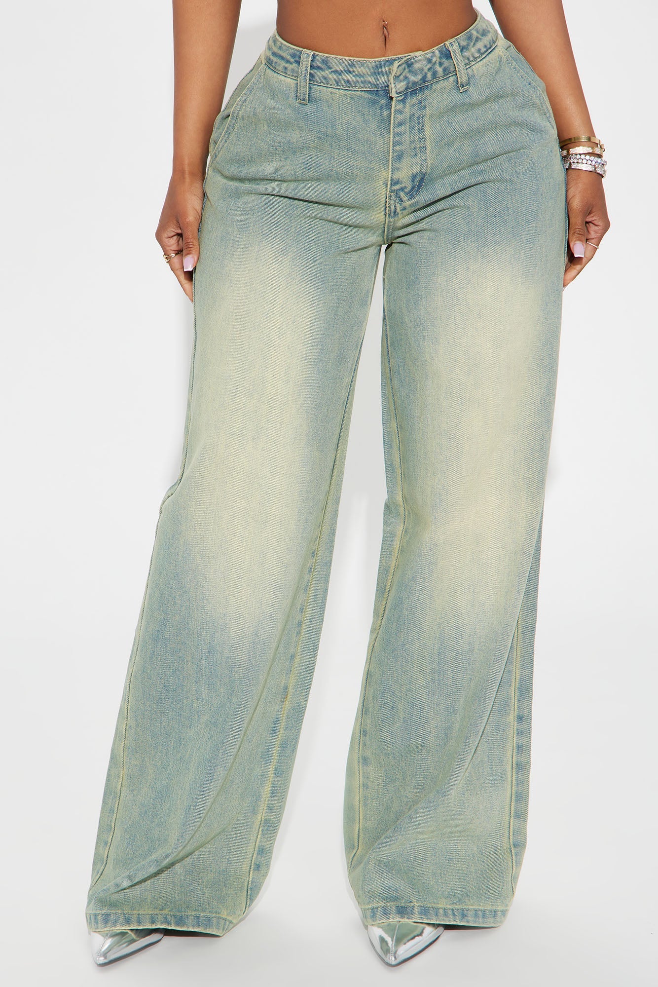 Work Angles Tinted Trouser Jeans - Light Wash