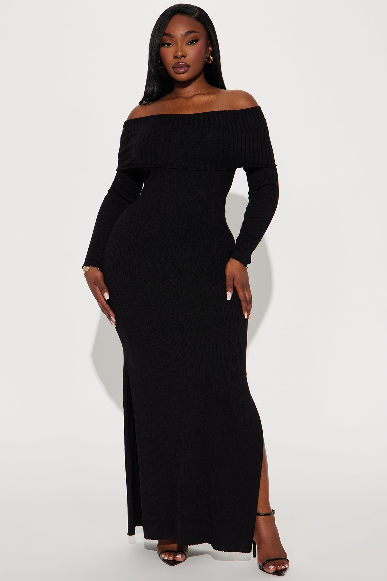 Marina Sweater Maxi Dress - Black