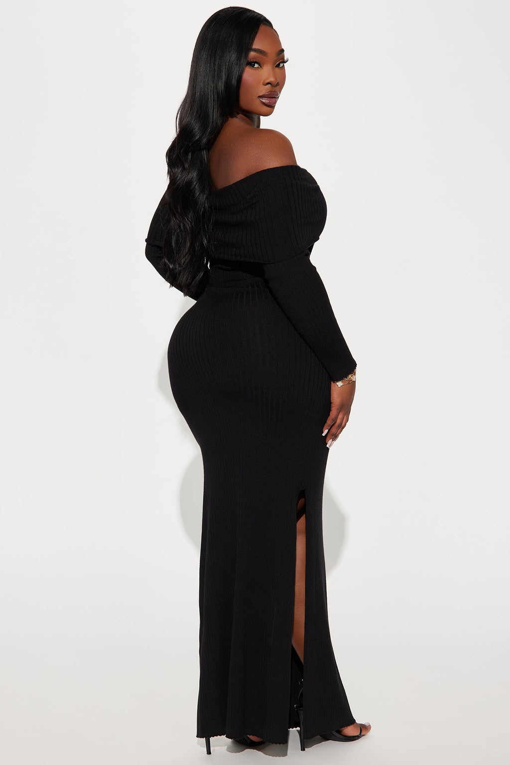 Marina Sweater Maxi Dress - Black