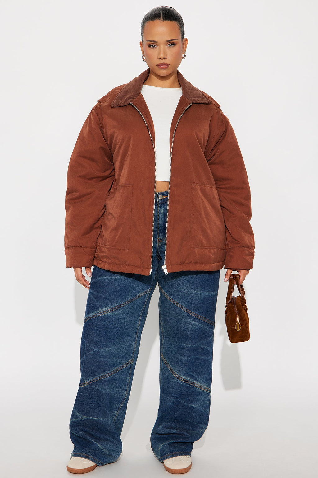 Mariah Bomber Jacket - Chestnut