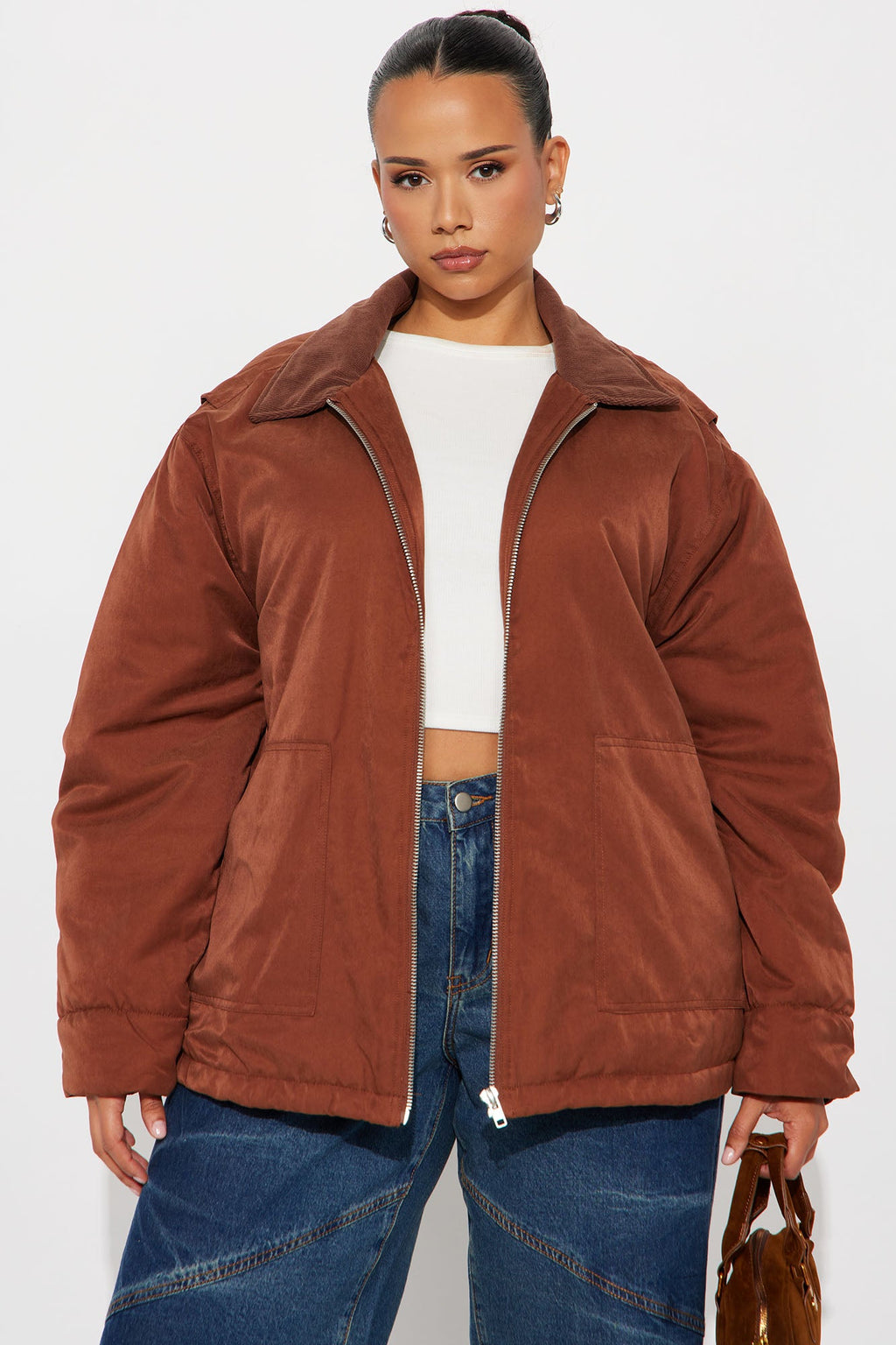 Mariah Bomber Jacket - Chestnut