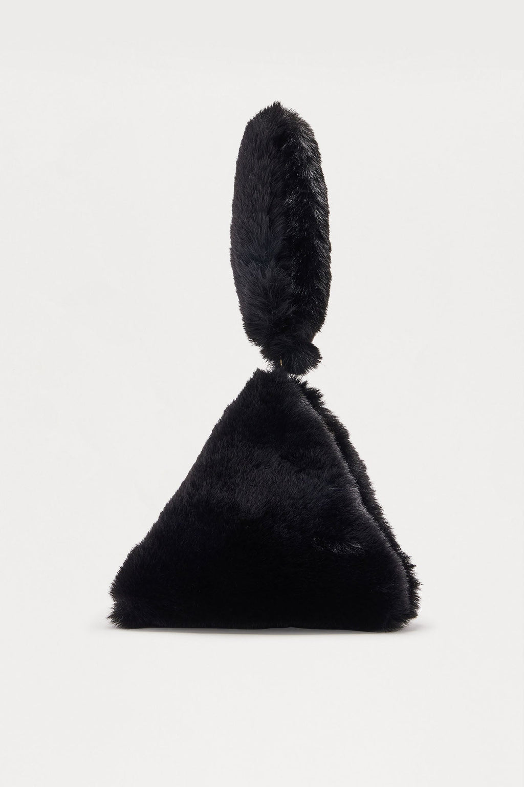 Noir Soiree Faux Fur Clutch - Black