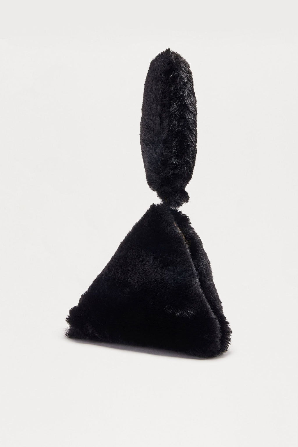 Noir Soiree Faux Fur Clutch - Black