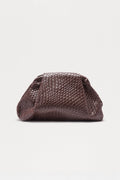 Effortless Touch Faux Leather Clutch - Brown