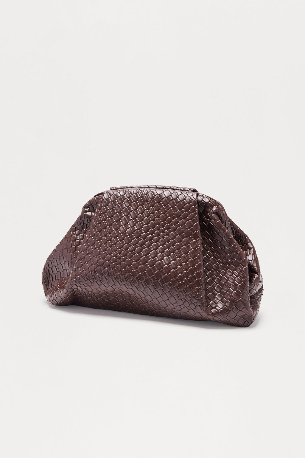 Effortless Touch Faux Leather Clutch - Brown