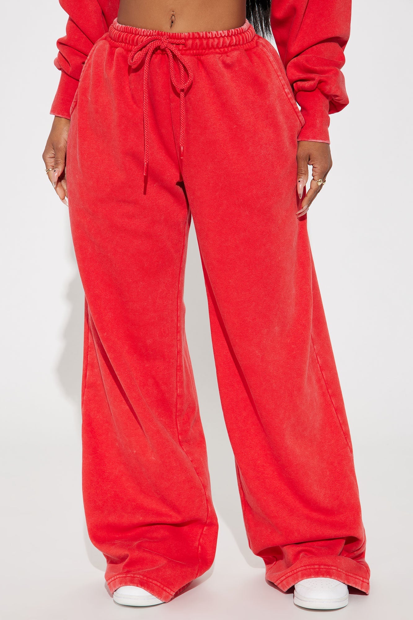 Rested Lounge Wide Leg Jogger - Red