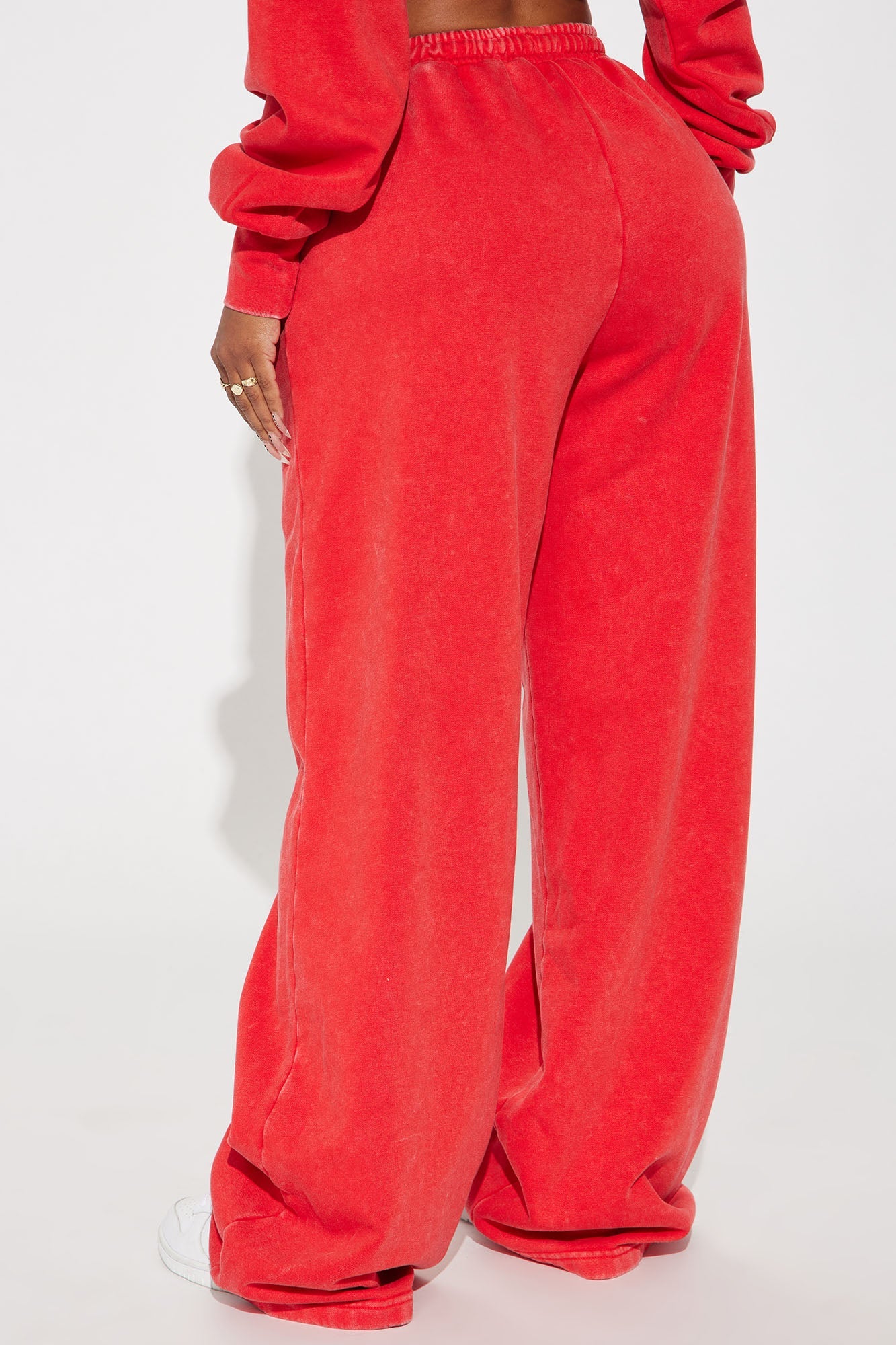 Rested Lounge Wide Leg Jogger - Red